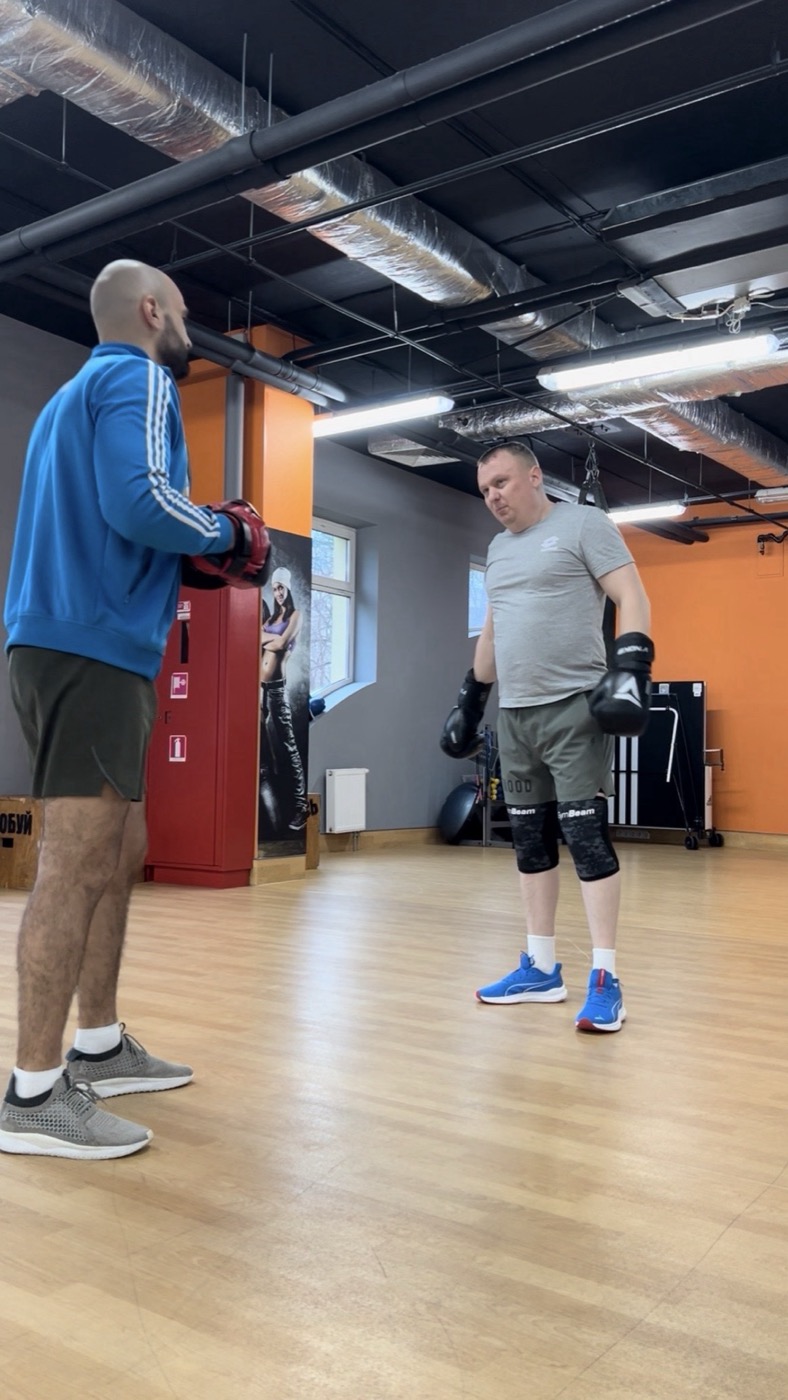 A boxing session in a Kyiv gym
